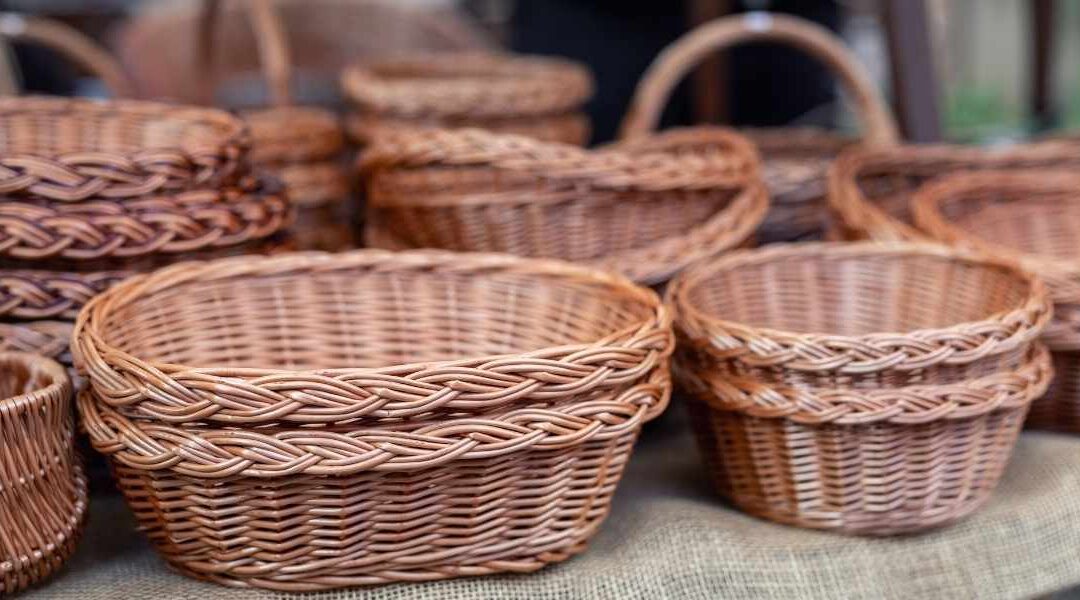 Panier de rangement en osier